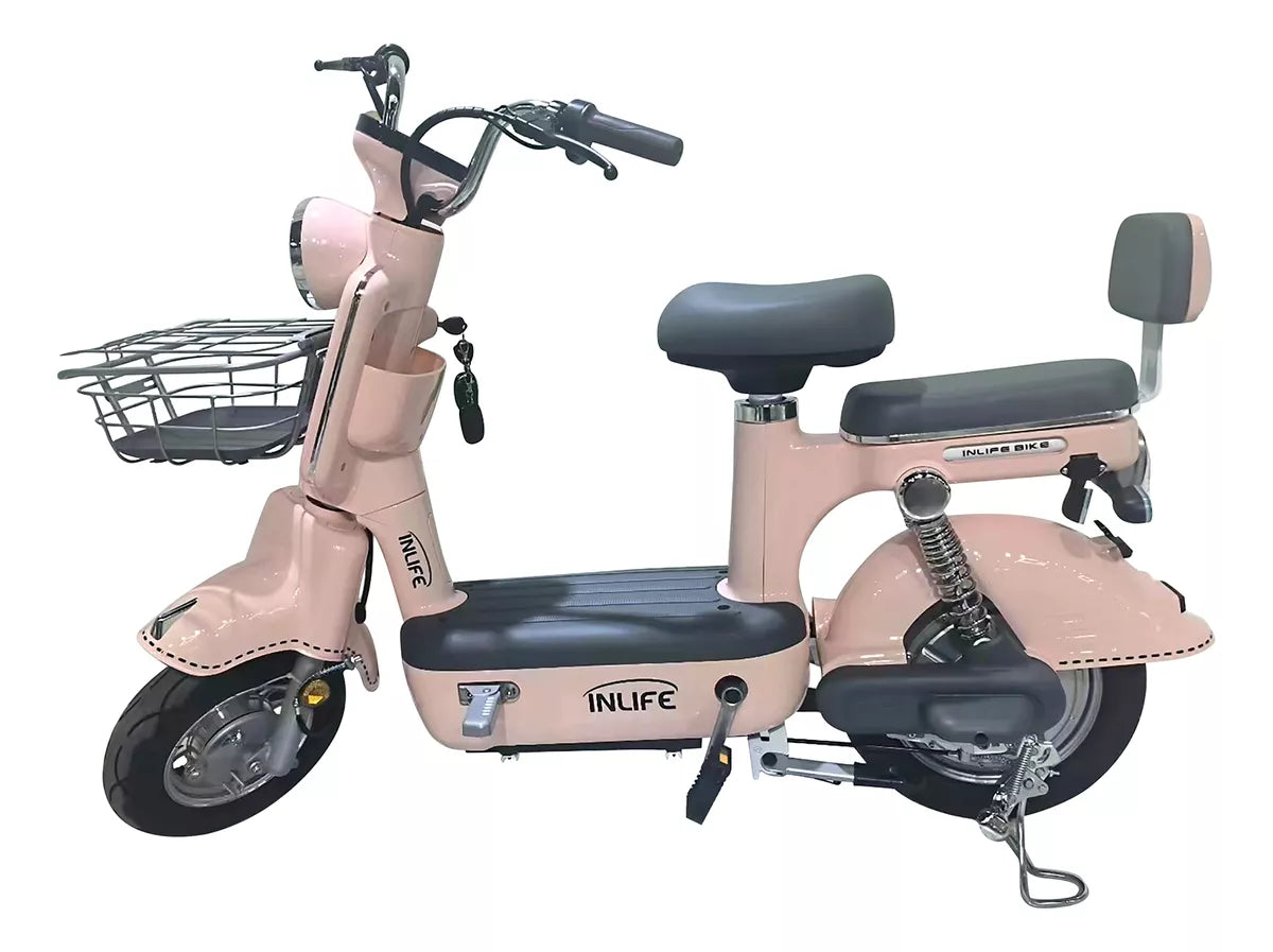 Inlife Bicicleta Eléctrica Motor 400w 40km/h 70km 20ah 2pasajero U6