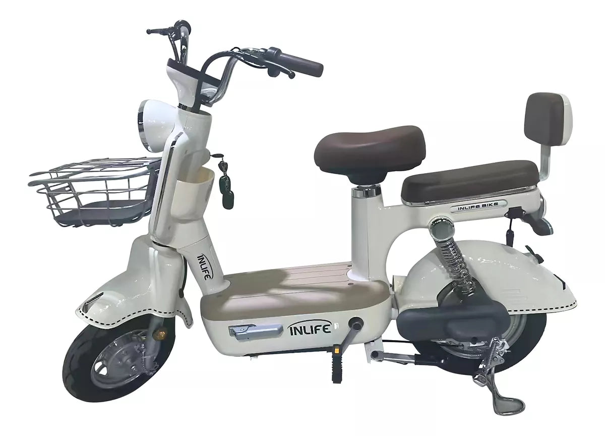 Inlife Bicicleta Eléctrica Motor 400w 40km/h 70km 20ah 2pasajero U6