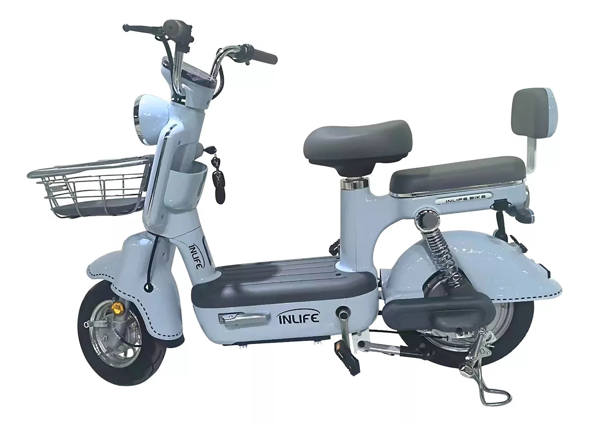 Inlife Bicicleta Eléctrica Motor 400w 40km/h 70km 20ah 2pasajero U6