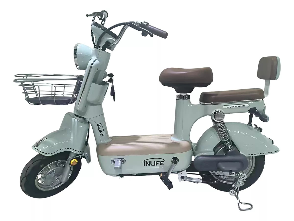 Inlife Bicicleta Eléctrica Motor 400w 40km/h 70km 20ah 2pasajero U6