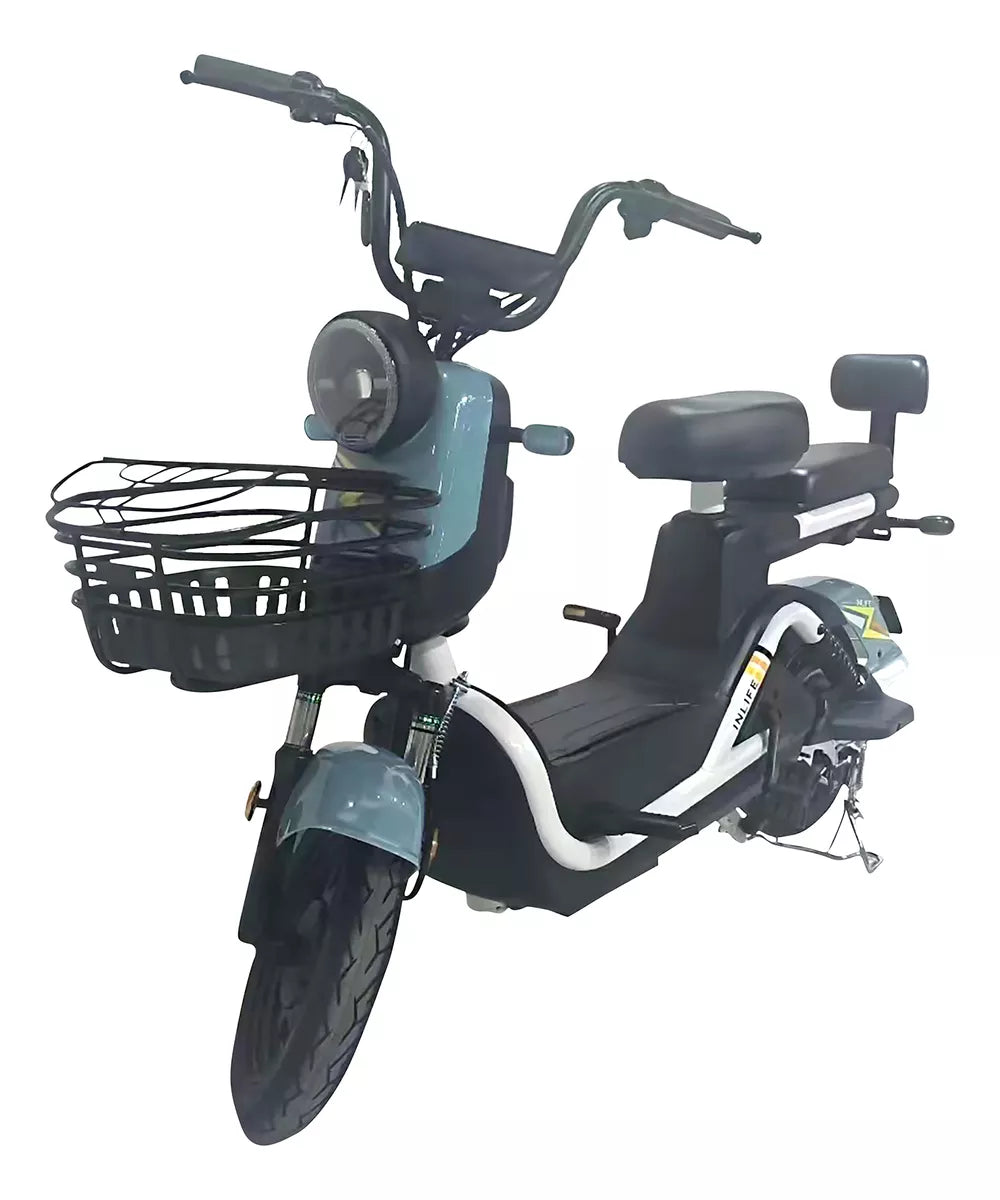 Inlife Bicicleta Eléctrica Motor 400w 20ah 40km/h 70km Dos Asientos