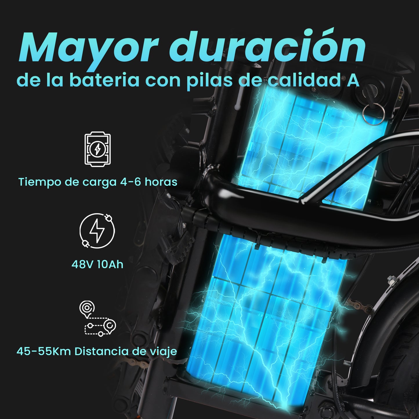 Bicicleta Eléctrica Plegable C/ Dos Asiento 400w 32km/h 40km