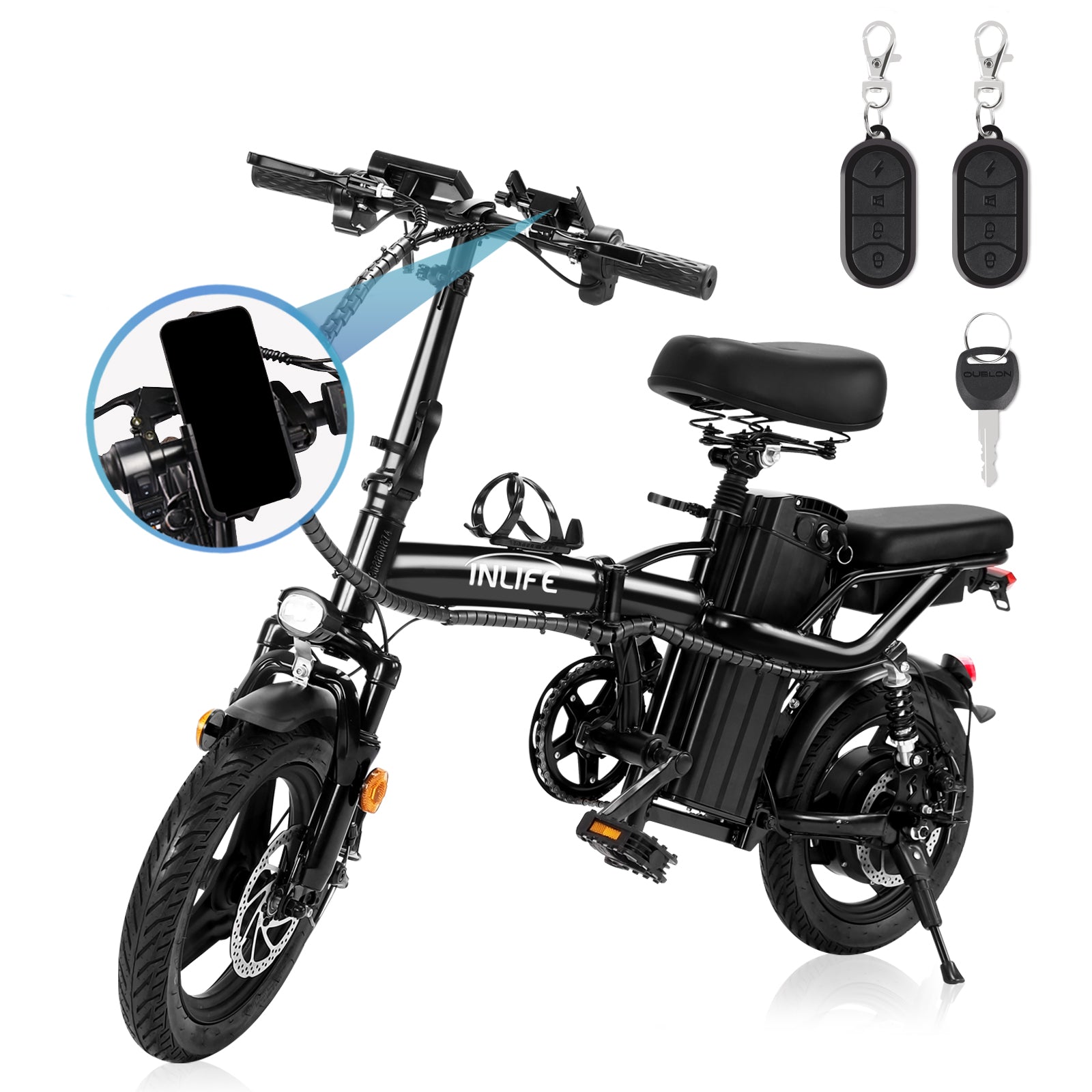 Bicicleta Eléctrica Plegable C/ Dos Asiento 400w 32km/h 40km – La