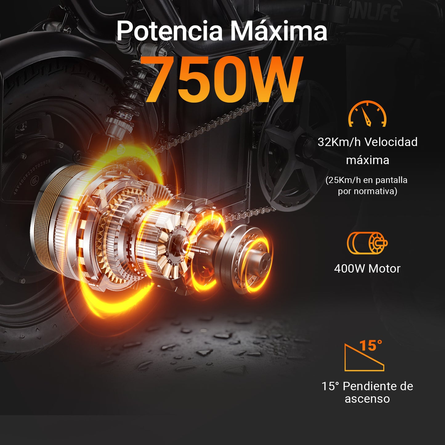 Folding Electric Bicycle with Two Seats 400w 32km/h 40km