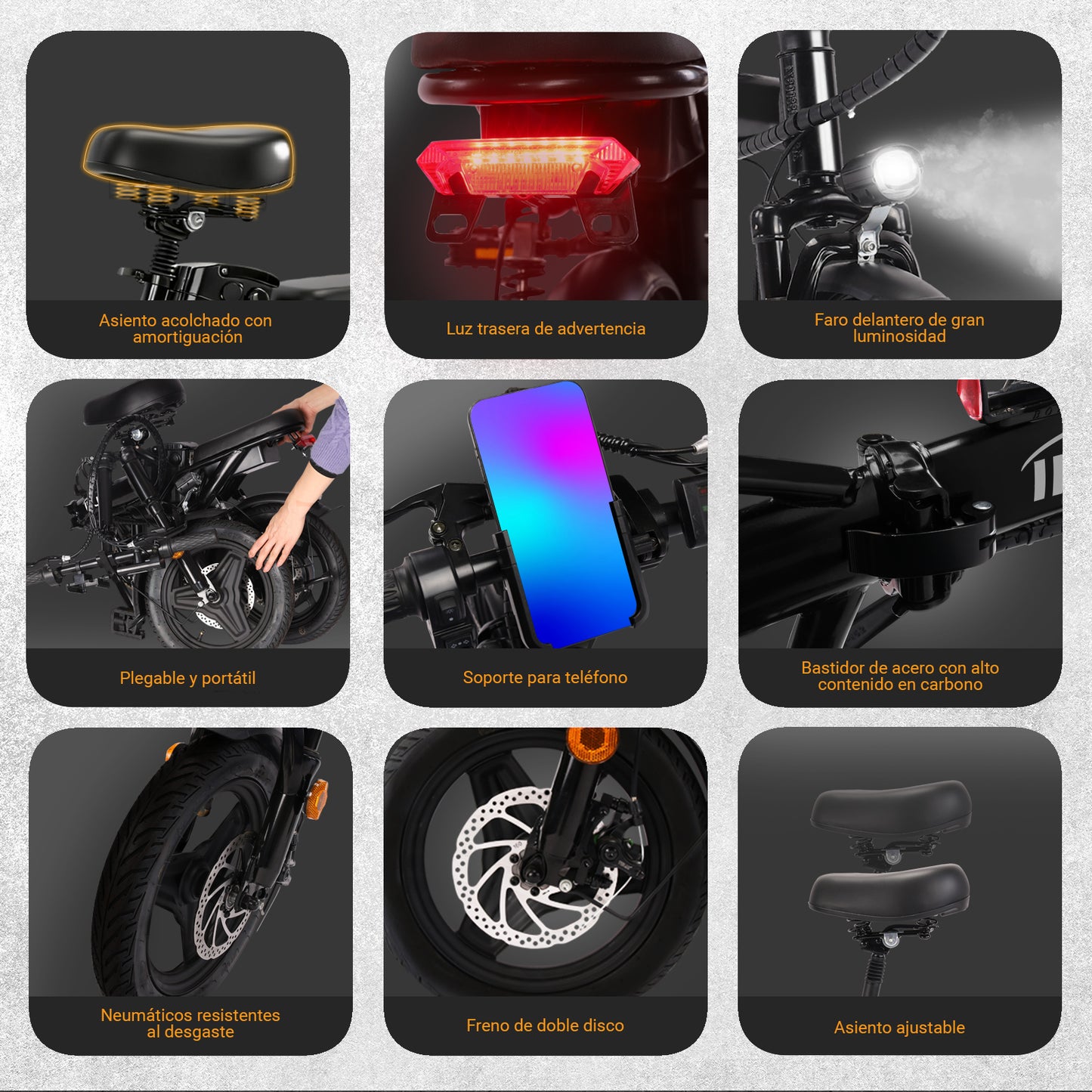 Folding Electric Bicycle with Two Seats 400w 32km/h 40km