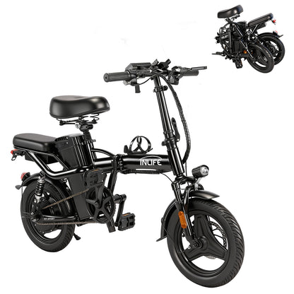 Folding Electric Bicycle with Two Seats 400w 32km/h 40km