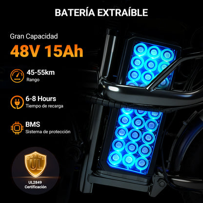 Folding Electric Bicycle with Two Seats 400w 32km/h 40km