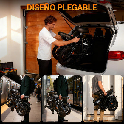 Folding Electric Bicycle with Two Seats 400w 32km/h 40km