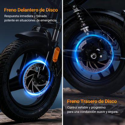 Folding Electric Bicycle with Two Seats 400w 32km/h 40km