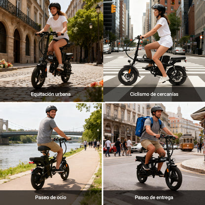 Folding Electric Bicycle with Two Seats 400w 32km/h 40km