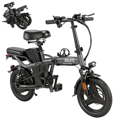 Folding Electric Bicycle with Two Seats 400w 32km/h 40km