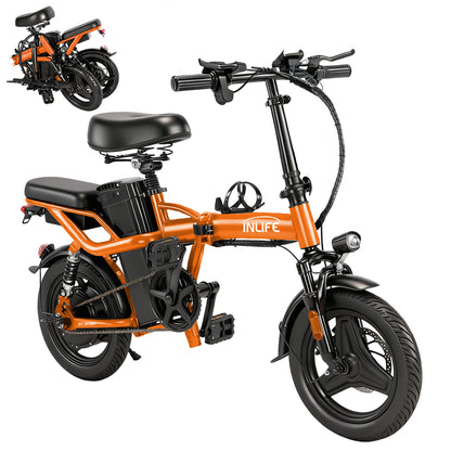 Folding Electric Bicycle with Two Seats 400w 32km/h 40km