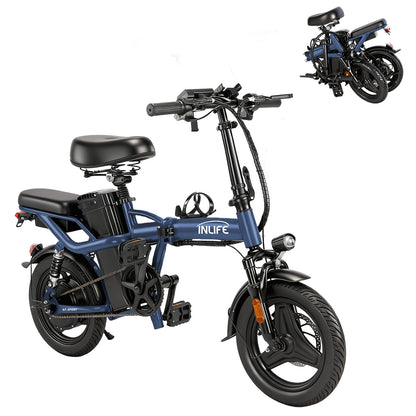 Folding Electric Bicycle with Two Seats 400w 32km/h 40km