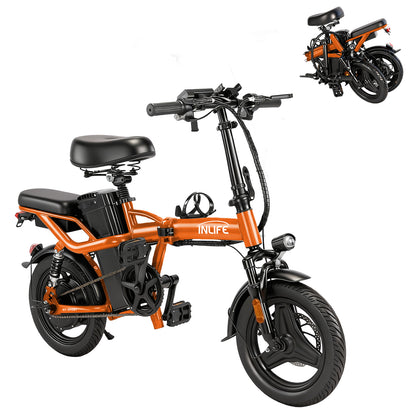 Folding Electric Bicycle with Two Seats 400w 32km/h 40km