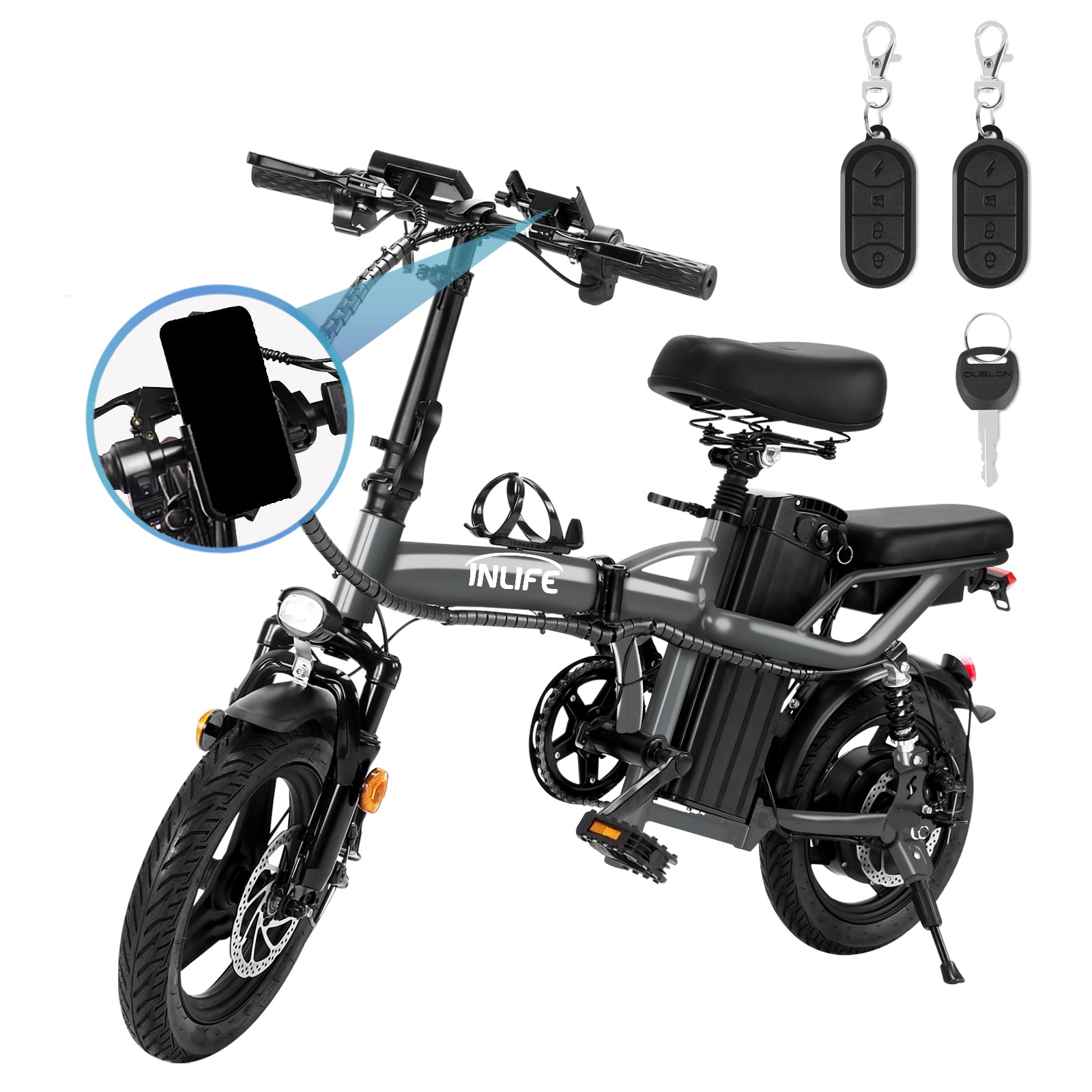 Bicicleta Eléctrica Plegable C/ Dos Asiento 400w 32km/h 40km – La