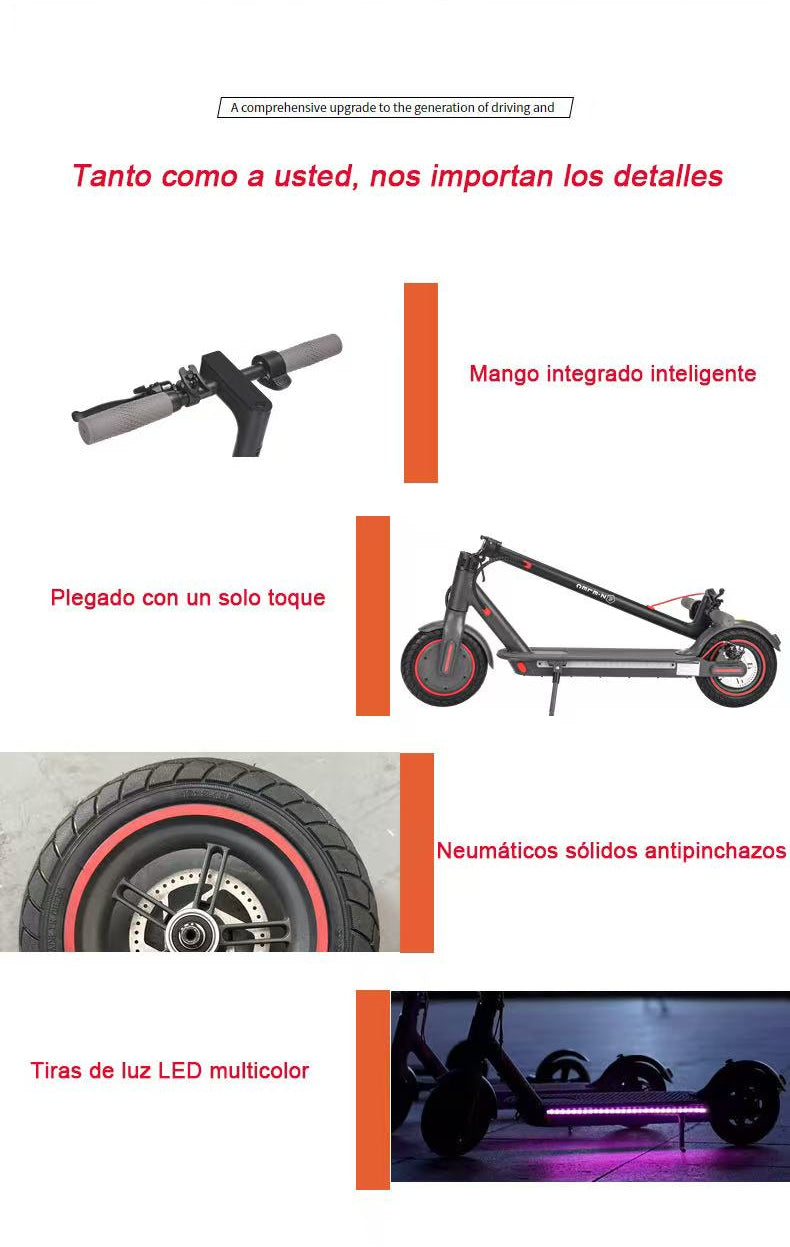 Scooter Eléctrico Patin 30km/h Adulto 350w C/luz Led App Gps